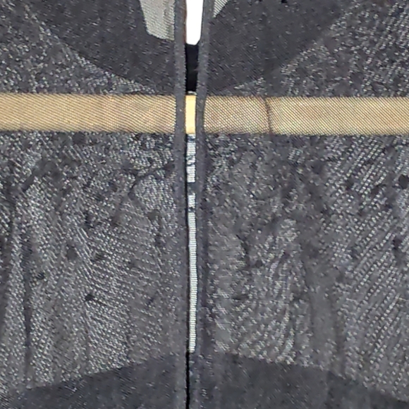 JR Nites Woman Vintage Black Velvety Sheer Size Large - Picture 5 of 10